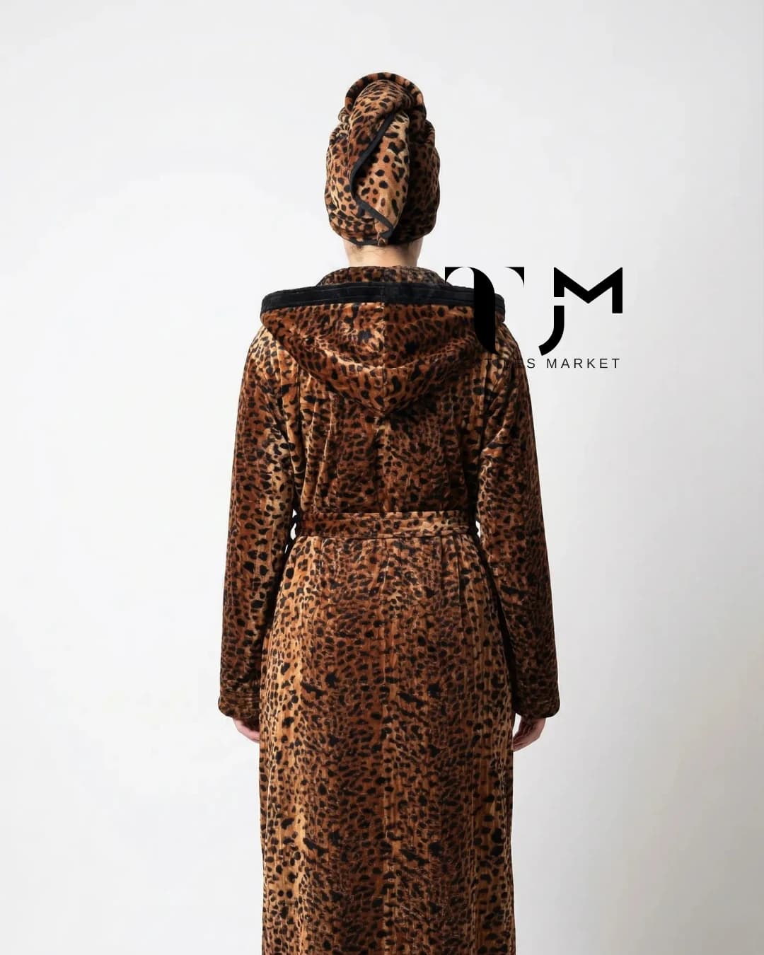 Sortie De Bain Femme LEOPARD 100% coton 02-Pièces 6